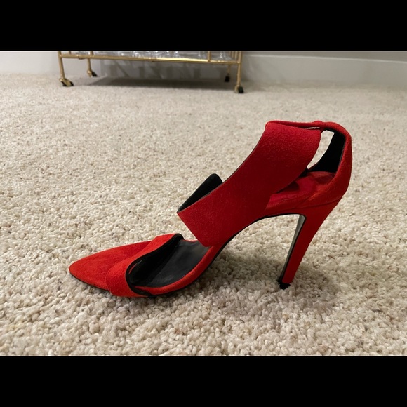 Zara Red Suede Heels - Picture 6 of 6